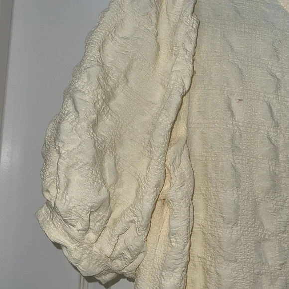 Pieces Mariah puff sleeve smock dress in yellow size Medium. - Picture 6 of 10